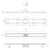 BelBagno BB-LD-LUCE-80-CR Душевой лоток BelBagno LUCE 80 см, BB-LD-LUCE-80-CR