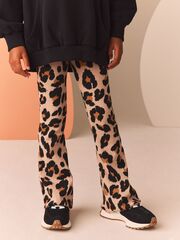 Легинсы-клеш для девочки Next B56-960, Бежевый, Коричневый