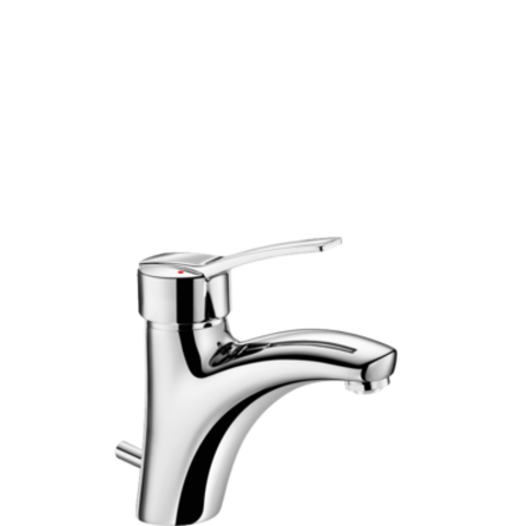 Delabie 2520TEP Механический смеситель EP  для раковины,В.85, Д.135 тяга+слив, сплошная рукоятка