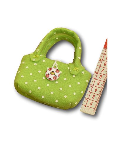 Арт. 713-02-09 сумка из фетра - Зеленый. Одежда для кукол, пупсов и мягких игрушек.