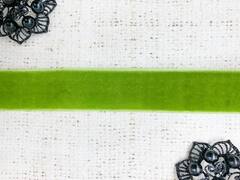 Лента бархатная, ш. 2,5 см, салатовый