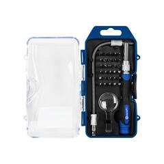 Набор бит с рукояткой КОБАЛЬТ 33 пр., CR-V (30 бит для точных работ + увел. стекло + удл. + отв. рук-а) (915-441)