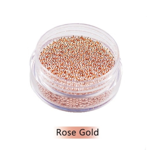 Бульонки металл розовое золото (0,6 мм) 10гр