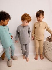 Пижама для мальчика Next 511-148, 3 шт., Мятный, Серый, Бежевый