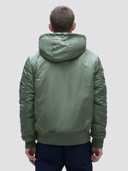 Куртка Alpha Industries MA-1 Hooded Rib Sage (Зеленый)
