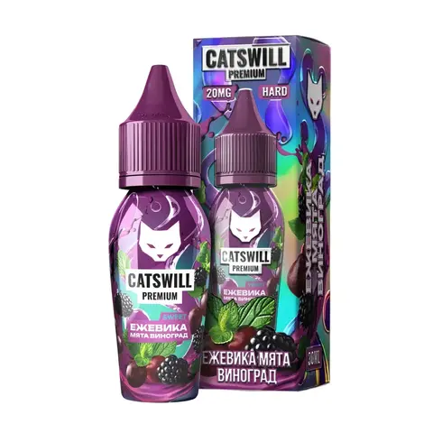 Жидкость CATSWILL PREMIUM SWEET Salt 2% 30 ml - ЕЖЕВИКА МЯТА ВИНОГРАД