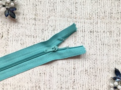 Молния брючная спираль полуавтомат, L 20 см, Т3, н/р, бирюза