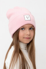 шапка  для девочки  КВ 20397/ш/светлая астра