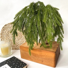 Еловая ветка, мягкая, норфолкская сосна, ампельное растение, искусственная зелень, рождественский декор 45 см, набор 2 шт.