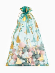 Мешочек органза «Новогоднее настроение», 20*30 см, 1 шт.