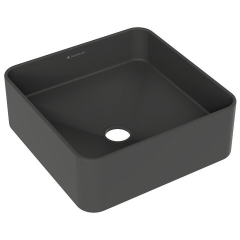 Aqueduto ESP0340 AQD ESPIRAL Раковина накладная квадратная 370*370, черный матовый