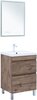 Aquanet 345797 Тумба с раковиной Нота new 58 напольная 2 ящ. цв.дуб веллингтон табак (345797)