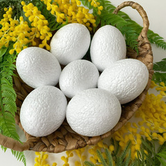 №2 Яйца пасхальные из пенопласта, белые, размер 9*7 см, набор 7 штук