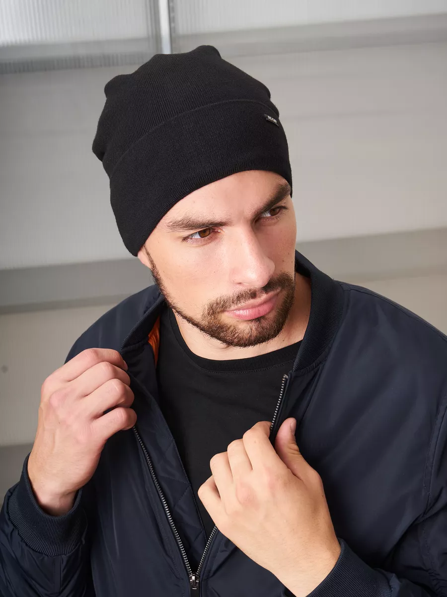 Шапка бини зимняя весенняя с флисом