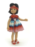 Вязаное платье - На кукле. Одежда для кукол, пупсов и мягких игрушек.