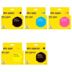 Комплект картриджей T2 IC-CPFI-320 для Canon imagePROGRAF TM-200, TM-205, TM-300, TM-305 (300 мл) — 5 цветов