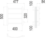 Полотенцесушитель Terminus Классик П4 400х500 бп320