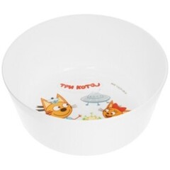 Салатник детский пластиковый Little Angel Три кота LA1222, 430 мл