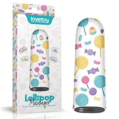 Мини-вибратор Rechargeable Lollipop Massager - 8,5 см. - Lovetoy LV230214