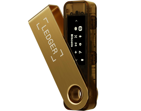 Аппаратный криптовалютный кошелёк Ledger Nano X, Золотой | Gold
