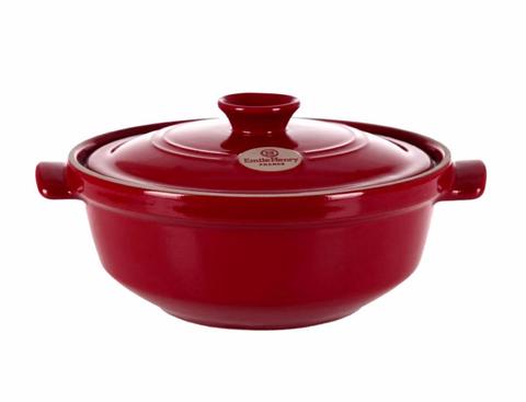 Кастрюля керамическая (казан) Emile Henry 2,4 л гранат