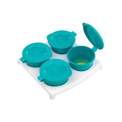 Набор контейнеров с гибким дном для замораживания питания.В наборе:4 контейнера, под (бирюзовый)
