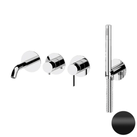 Remer MC53D2PWBNO Смеситель для ванны Remer Metrica MC53D2PWBNO, черный матовый
