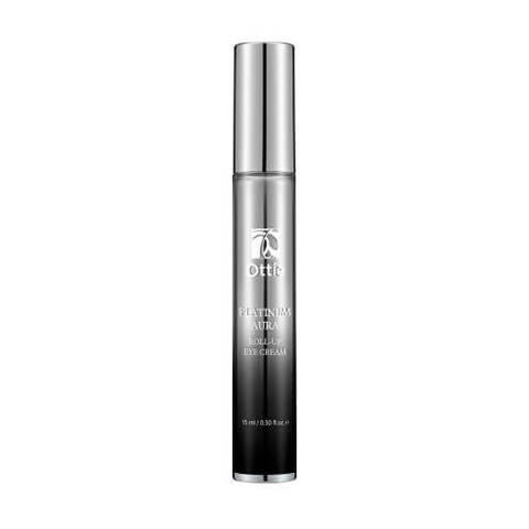 Ottie Platinum Aura Roll-Up Eye Cream анти-эйдж крем для кожи вокруг глаз с экстрактом черной икры, идебеноном и пептидами, с роллером