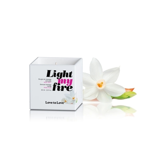 Love to Love Массажная свеча LIGHT MY FIRE - Белый Мускус 80ml