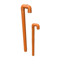 Вентиляционные трубы для притока и оттока воздуха с вентиляционными оголовками Коло Веси(1200x110x110см;10кг;) - арт.560281