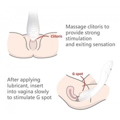 Гибкий, изгибающийся вибратор для точки G - DryWell G-Spot, белый