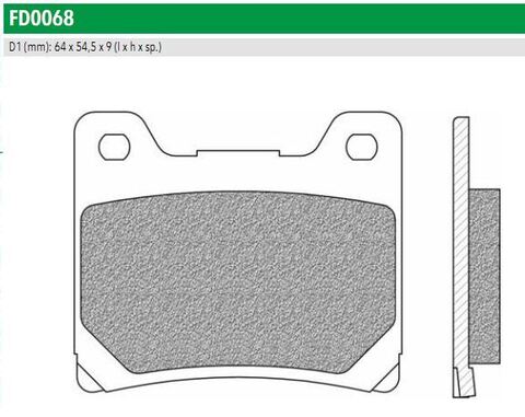 FD0068TS Тормозные колодки дисковые мото ROAD TOURING SINTERED (FDB337ST)   NEWFREN