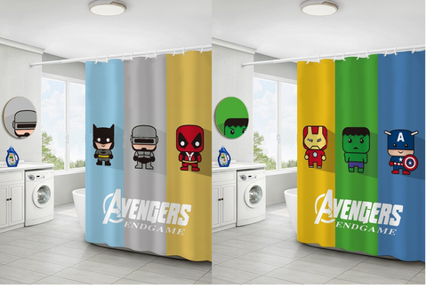 Мстители шторы для ванной Супергерои