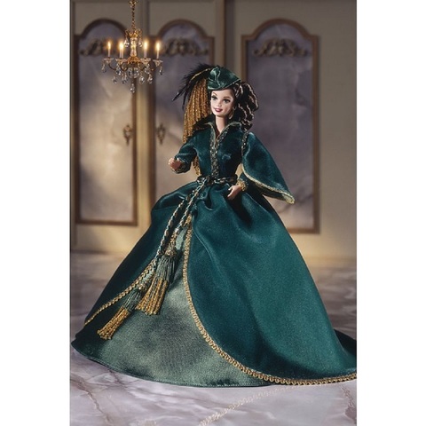 Барби Легенды Голливуда Скарлетт О'Хара в зеленом драповом платье