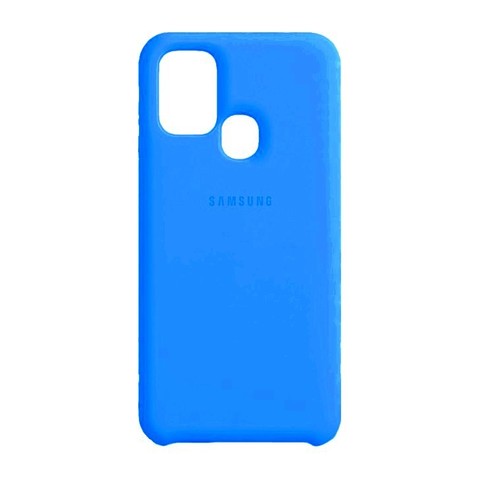 Силиконовый чехол Silicone Cover для Samsung Galaxy M31 (Синий)