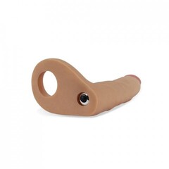 Насадка-фаллоимитатор для двойного проникновения с вибрацией Ultra Soft  (17,8*3)