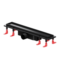 Am.Pm W02SC-U11-050-04BM PrimeFlow Трап для душа линейный универс затвор Tile 50см цвет черн мат фото