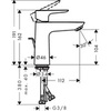 Смеситель для раковины однорычажный с донным клапаном Hansgrohe Talis E 71710000