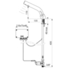 Delabie 478MCHLH Смеситель BINOPTIC MIX (раковина) M3/8" , с батареями 6V, длинный рычаг