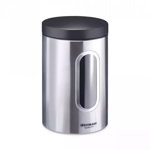 Банка для сыпучих продуктов с окошком 2.3л Westmark Steel