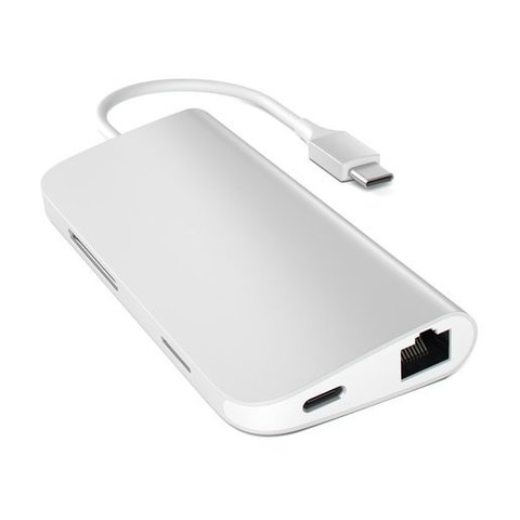 USB адаптер Satechi Aluminum Multi-Port Adapter 4K with Ethernet, USB-C