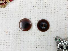 Пуговицы блузочные на ножке "карамелька", d 1,5 см, тёмно-коричневый