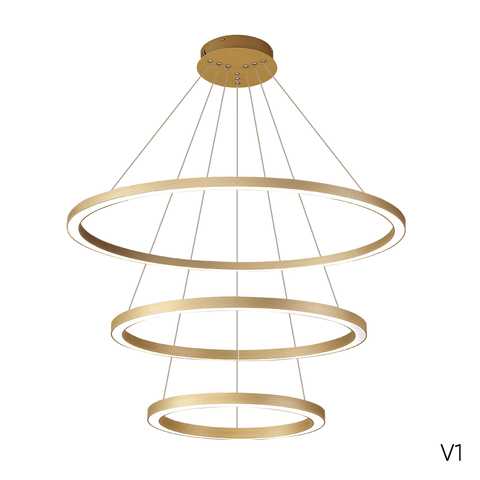 Подвесная светодиодная люстра Crystal Lux FORTUNA SP158W LED GOLD