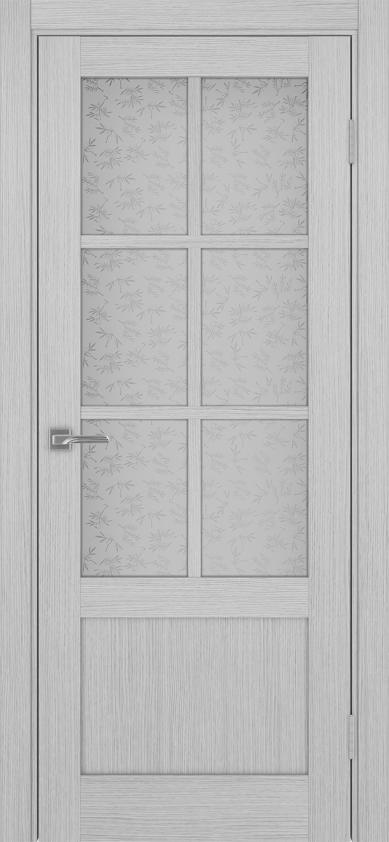 Дверь межкомнатная Оптима Порте Турин 541ПФ.2221, цвет серый дуб, экошпон, стекло Дали