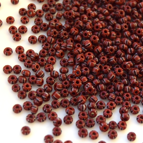 Бисер чешский полосатый Preciosa 93050, размер 8/0