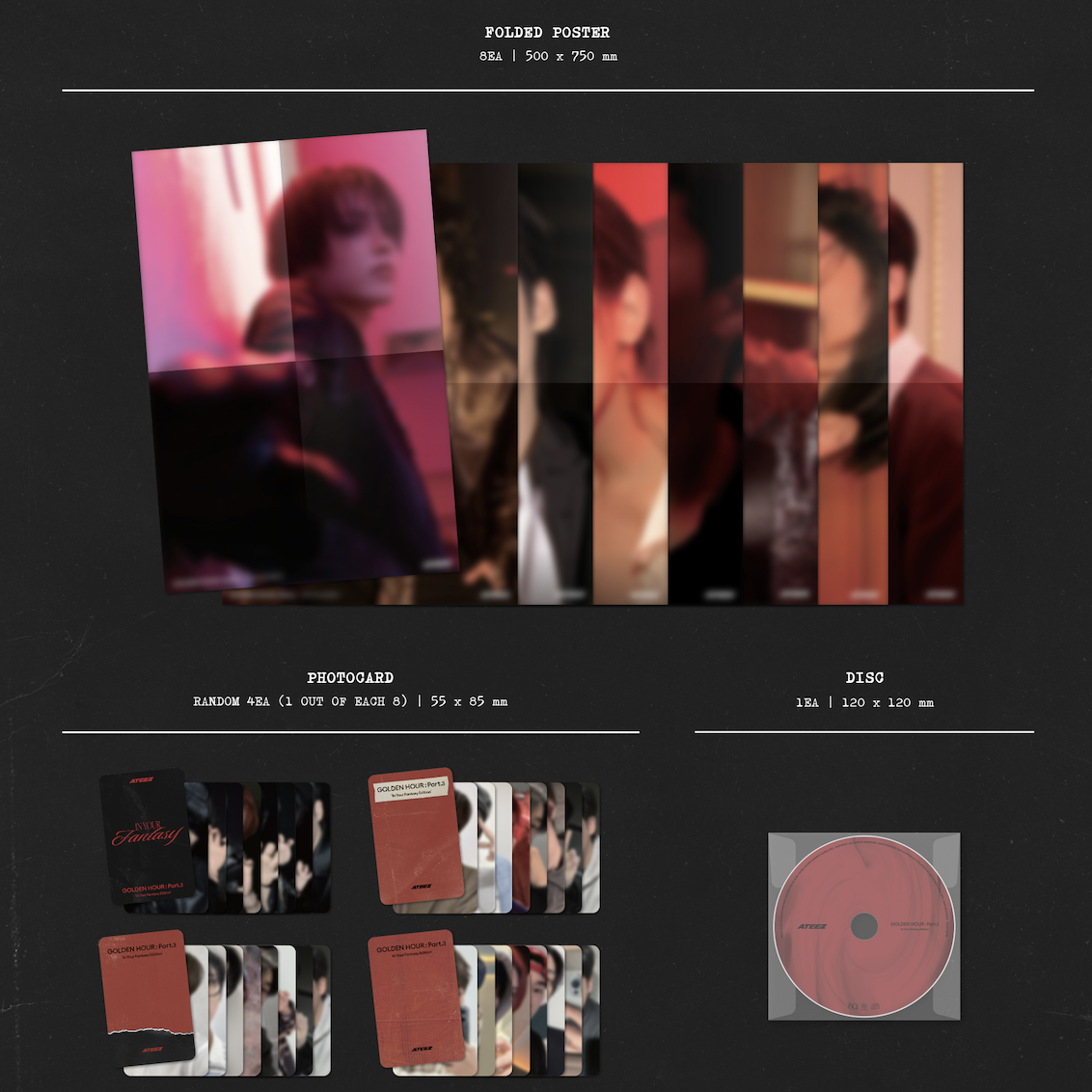 ATEEZ ホンジュン GH3 lN YOUR FANTASY edition ATEEZ – 12TH MINI ALBUM [GOLDEN HOUR : Part.3 'In Your