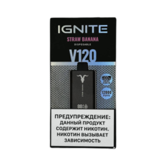 Одноразовая электронная сигарета Ignite V120 Strawberry Banana (12000 затяжек)