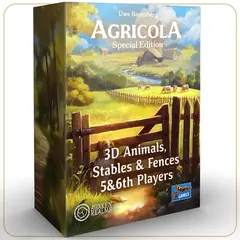 Agricola 3D Animals, Stables & Fences - 5&6th Player Set