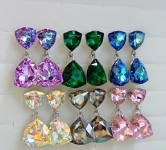 32128 - Серьги с кристаллами треугольниками