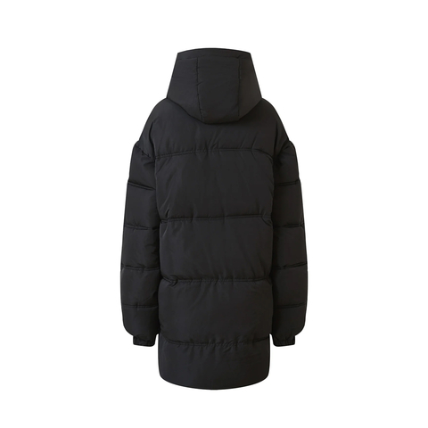 Padded long down jacket Black